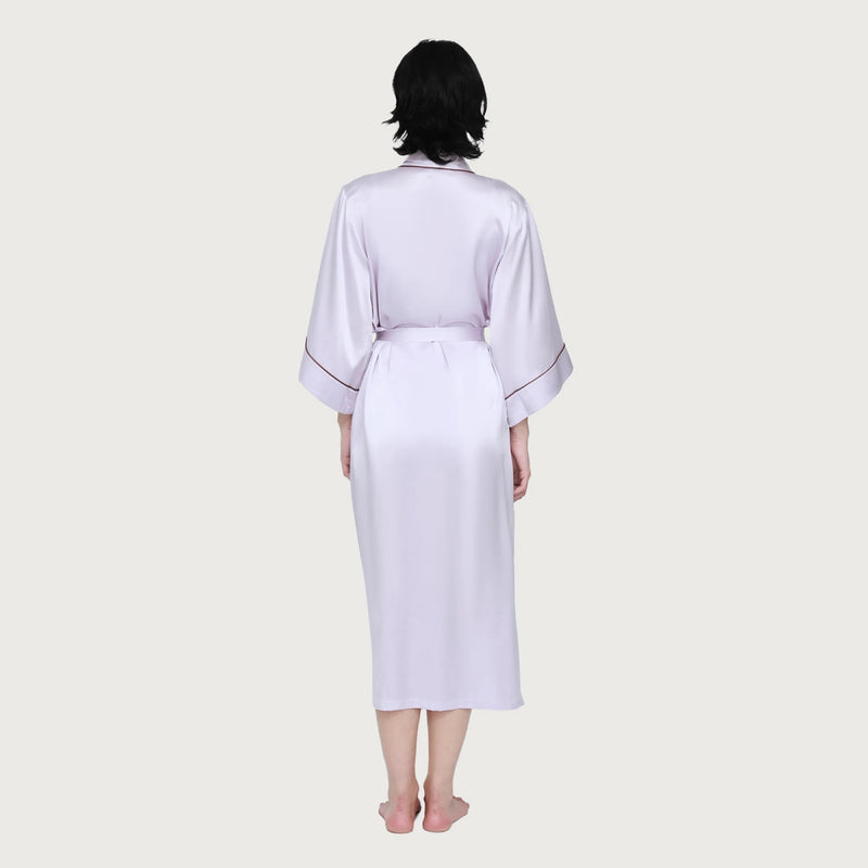 Silk Robe - Lilac Ash