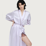 Silk Robe - Lilac Ash