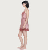 Silk and Lace Chemise - Mauve