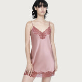 Silk and Lace Chemise - Mauve