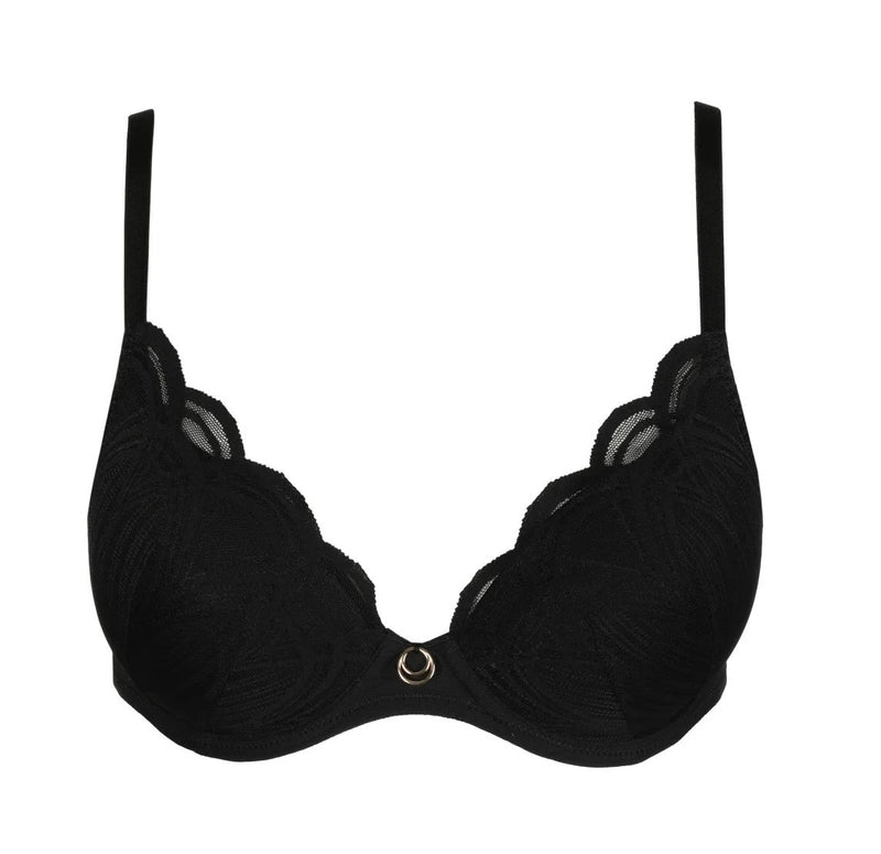 Cathia Heartshape Padded Bra - Black