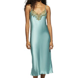 Silk and Lace Long Slip - River