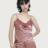 Silk and Lace Camisole - Mauve