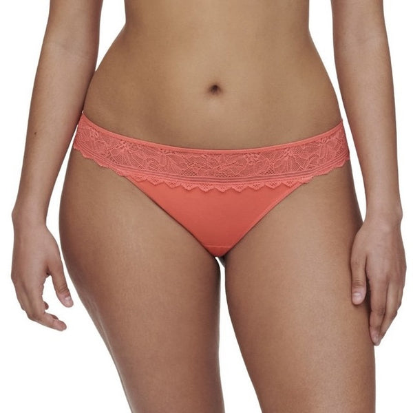 Floral Touch Tanga - Coral