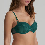 Junoo Padded Balcony Bra - Jasper Green