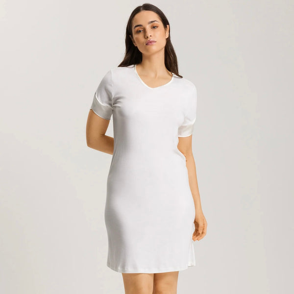 Virginia Short Sleeve Nightdress - Off White