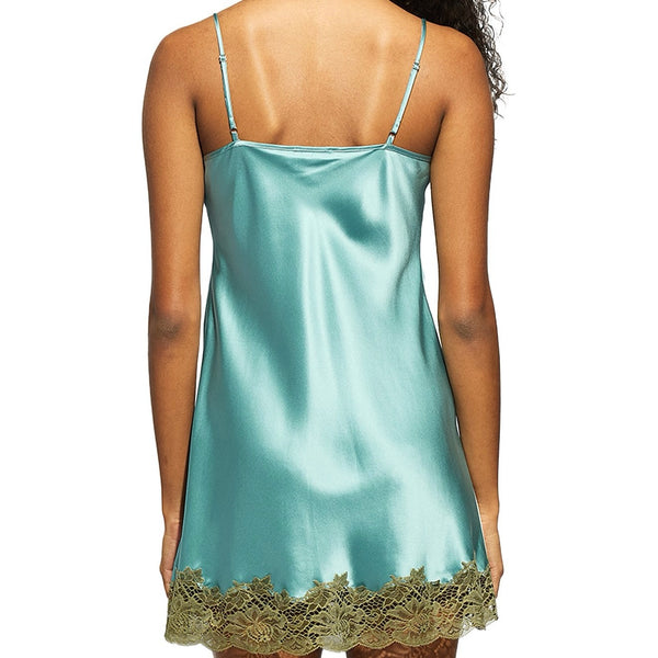 Silk and Lace Chemise - River