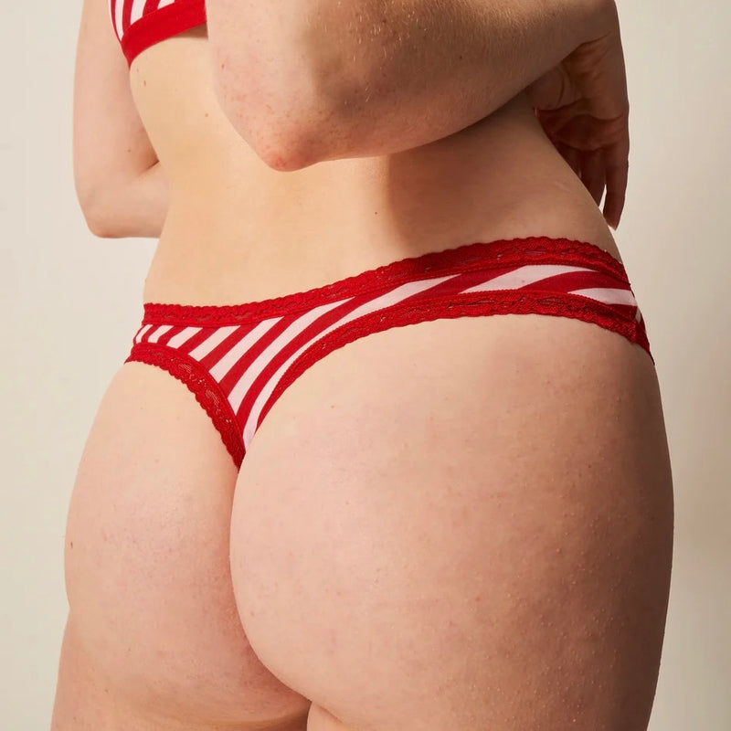 The Thong - Candycane Stripe