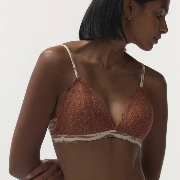 Hazel Padded Bralette - Brown