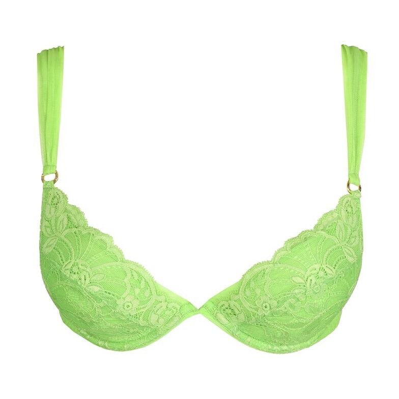 Shavonne Padded Push Up Bra - Bright Green